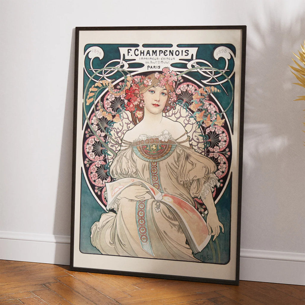 F. Champenois - Mucha - Vintage plakat – billede 2