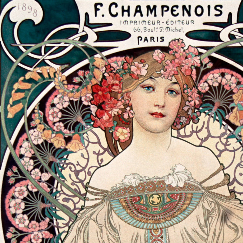 F. Champenois - Mucha - Vintage plakat – billede 4