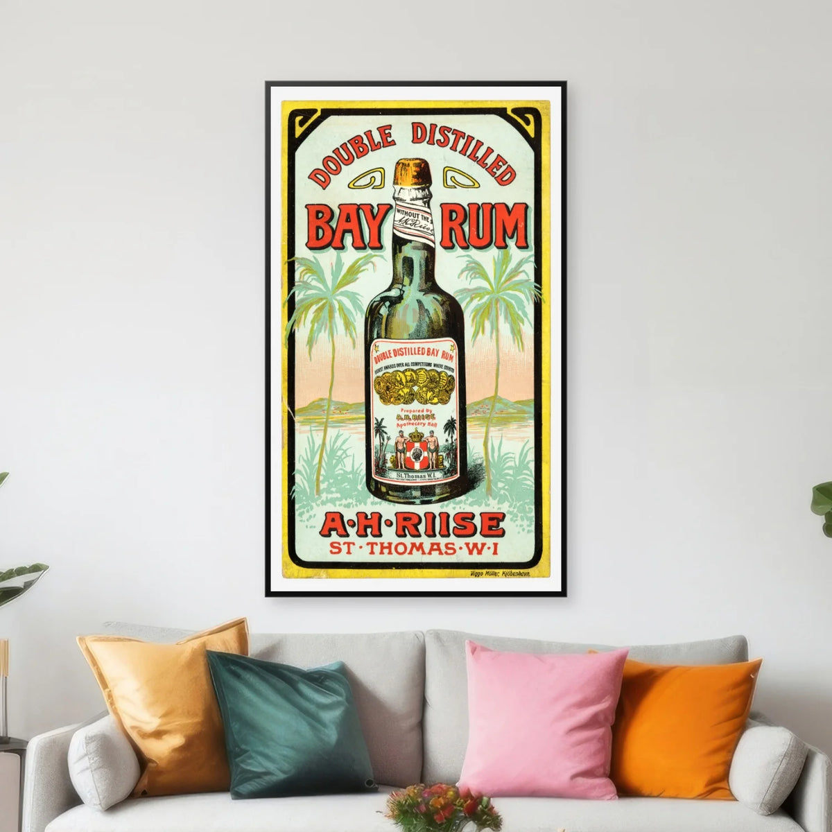 A.H. Riise Rom reklame - 1870 - 50×85 cm – billede 3