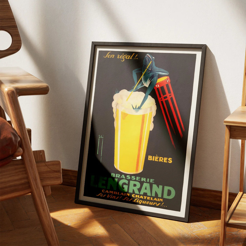 Brasserie Lengrand - vintage ølreklame – billede 3