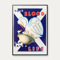Bloddonor 1944 - Vintage reklame – billede 1
