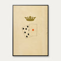 Spillekort og krone 1909 - Plakat – billede 1