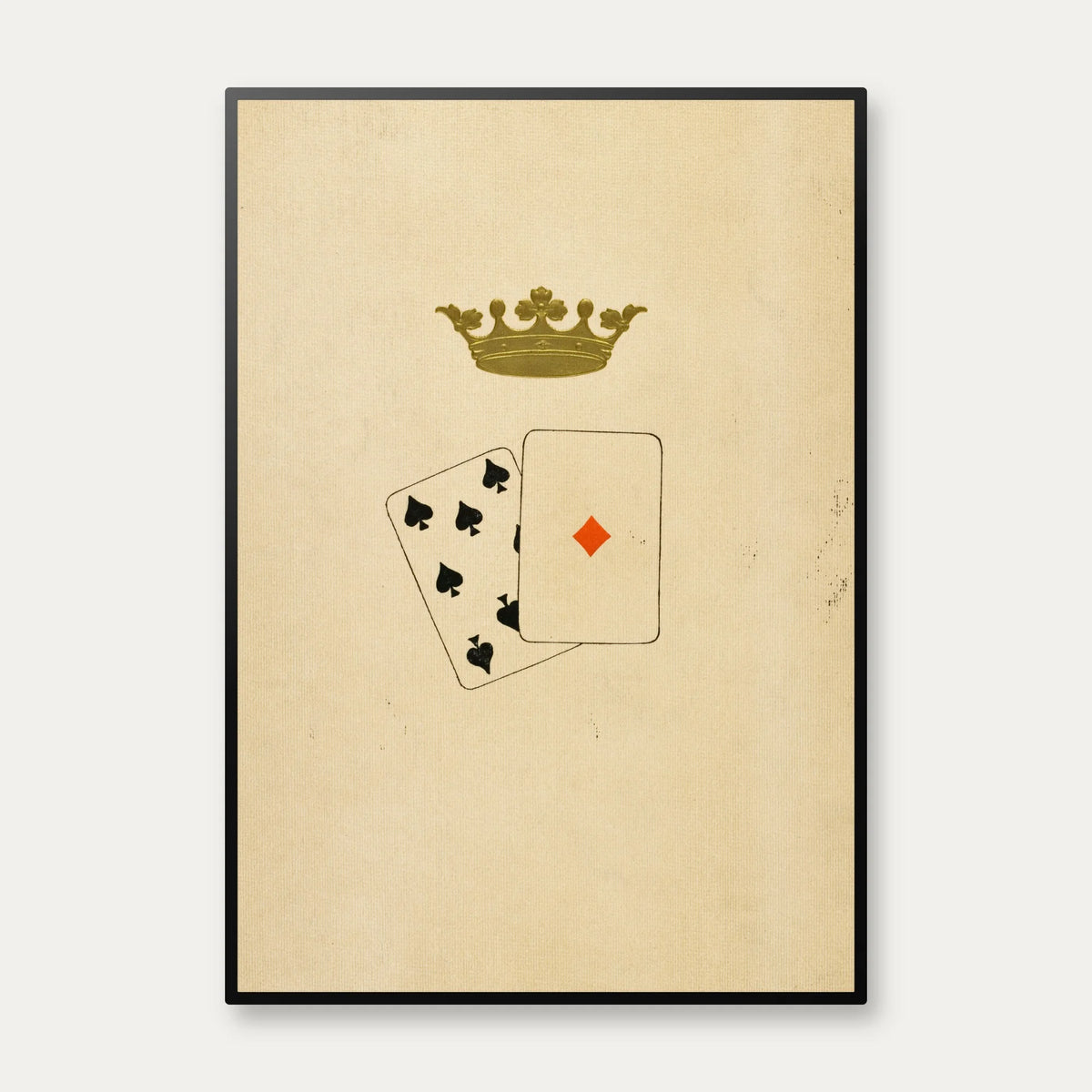 Spillekort og krone 1909 - Plakat – billede 1