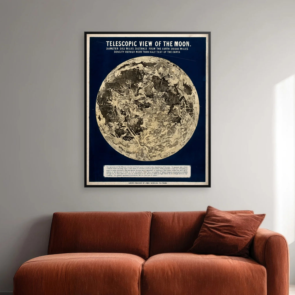 Månens overflade - stjernekort - 55×68 cm – billede 2