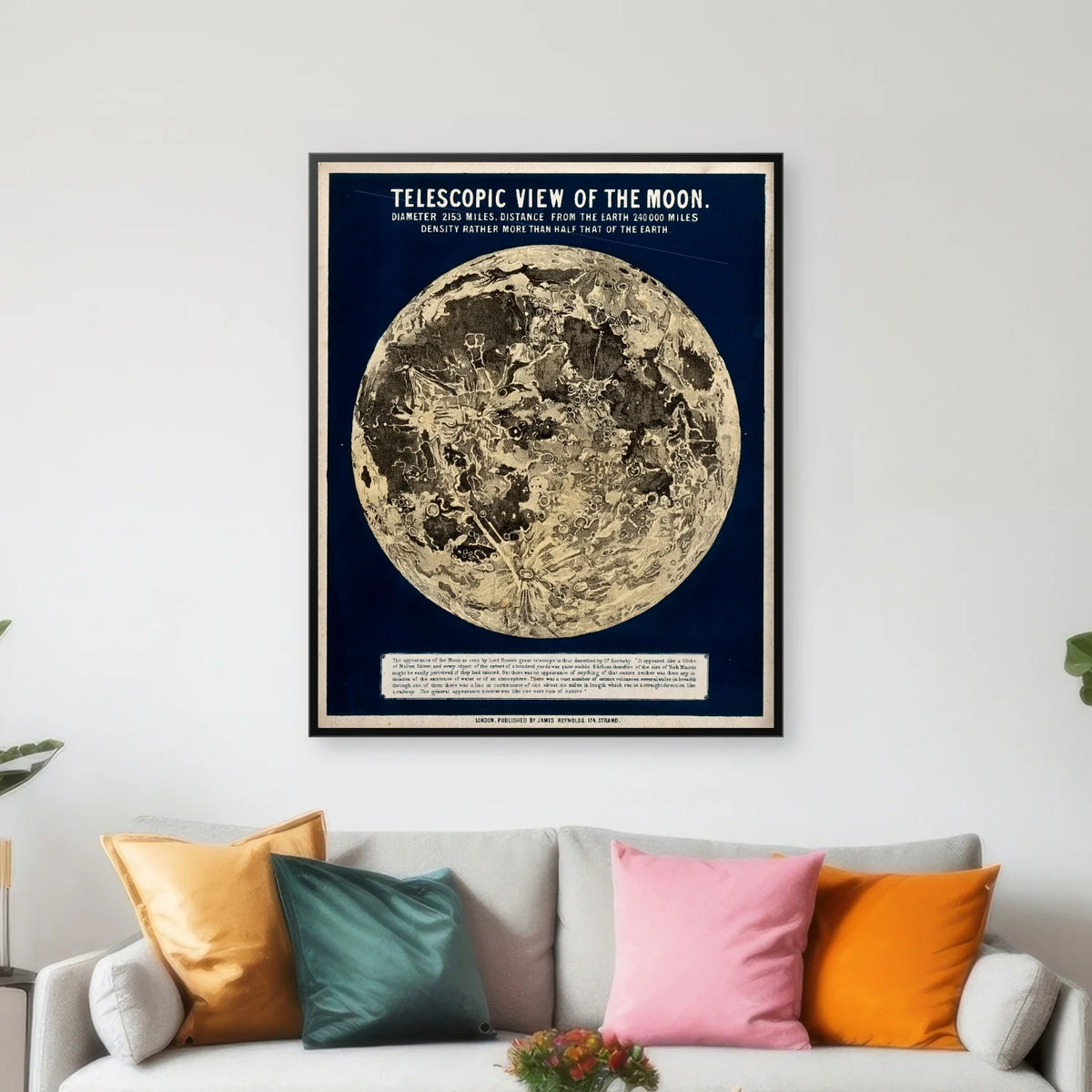 Månens overflade - stjernekort - 55×68 cm – billede 3