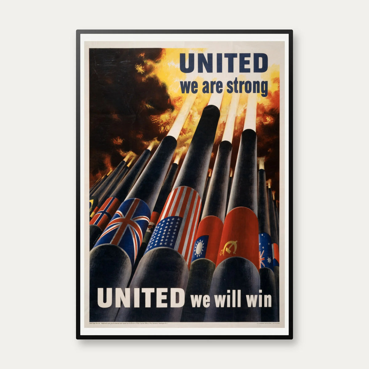 United We Are Strong 1945 - Plakat – billede 1