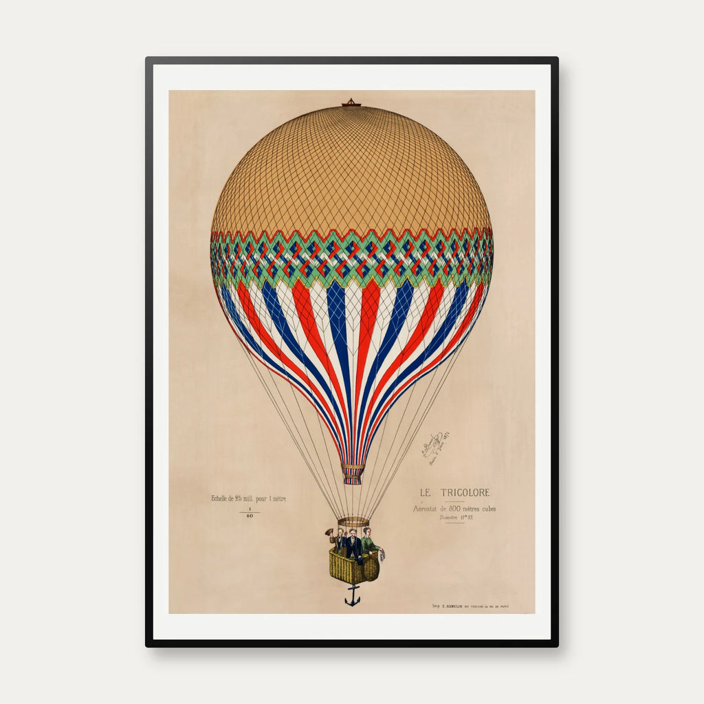 Trikolore - luftballon over Paris - 1874 – billede 1