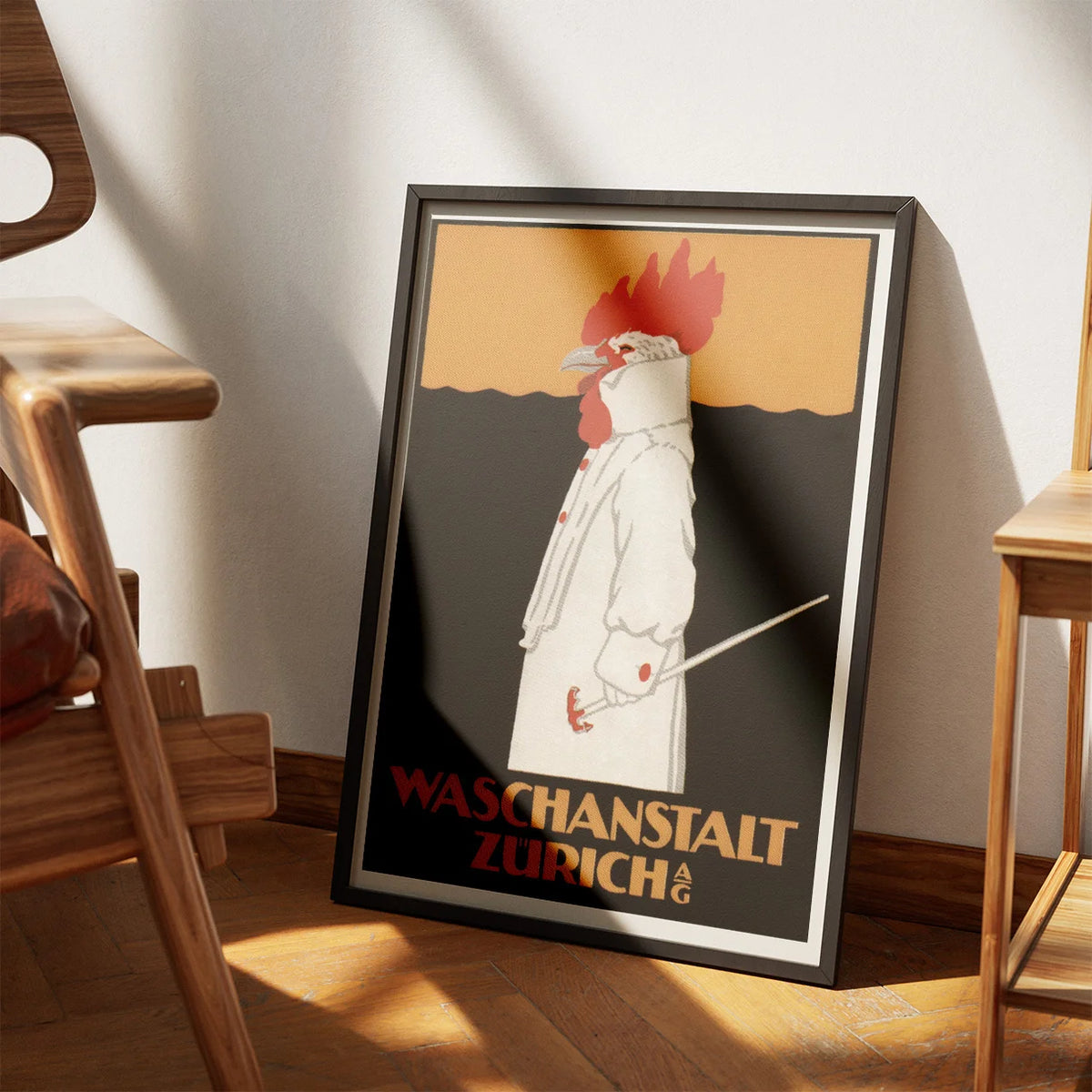 Waschanstalt Zürich 1905 - Vintage plakat – billede 3