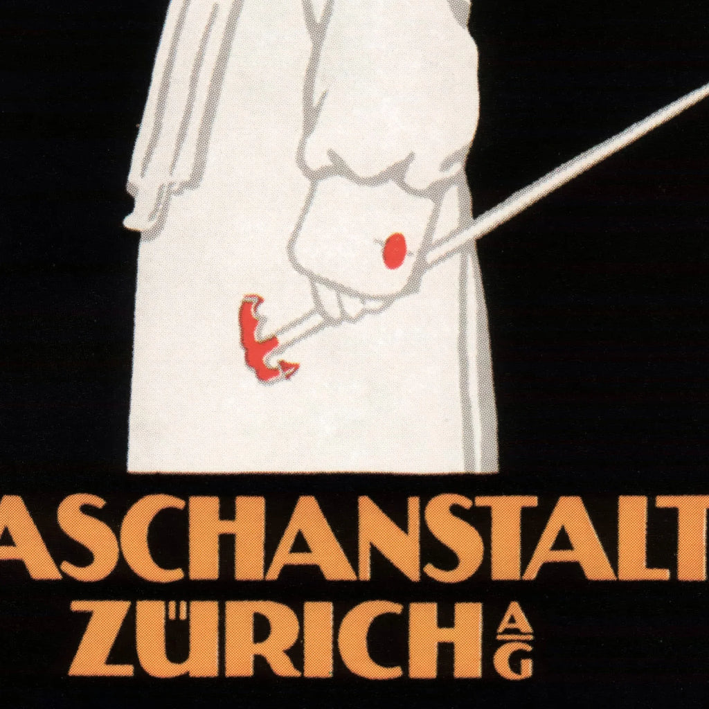 Waschanstalt Zürich 1905 - Vintage plakat – billede 4