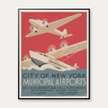 New Yorks lufthavne - 55×70 cm – billede 1