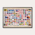 National & Commercial Flags of All Nations - vintage flagplakat – billede 1