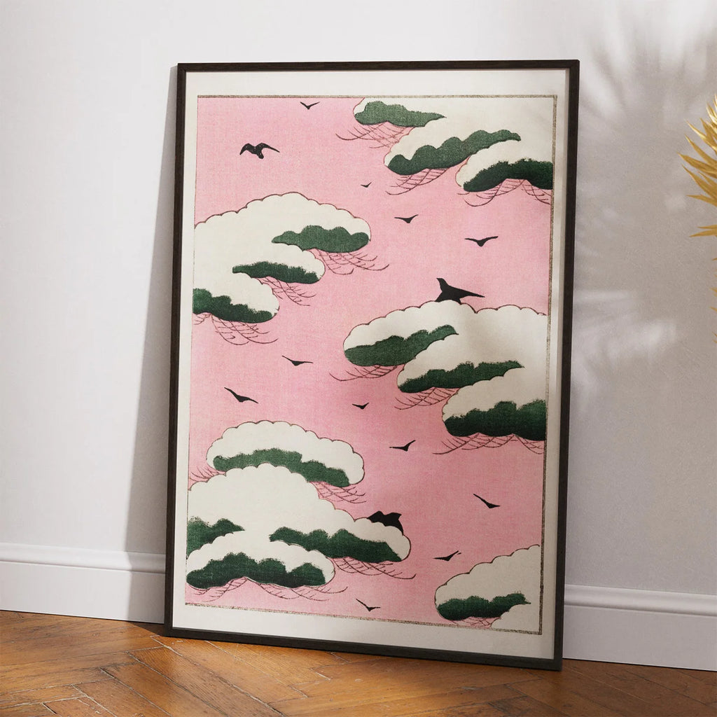 Pink Sky - japansk mønsterillustration – billede 2