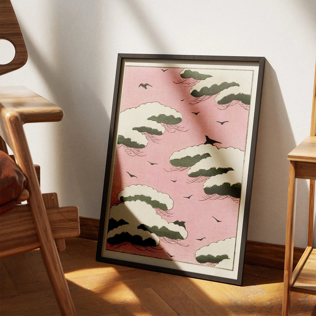Pink Sky - japansk mønsterillustration – billede 3
