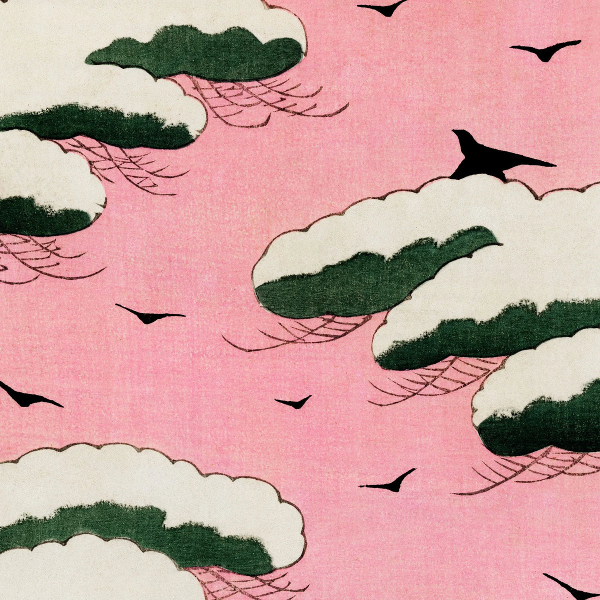 Pink Sky - japansk mønsterillustration – billede 4