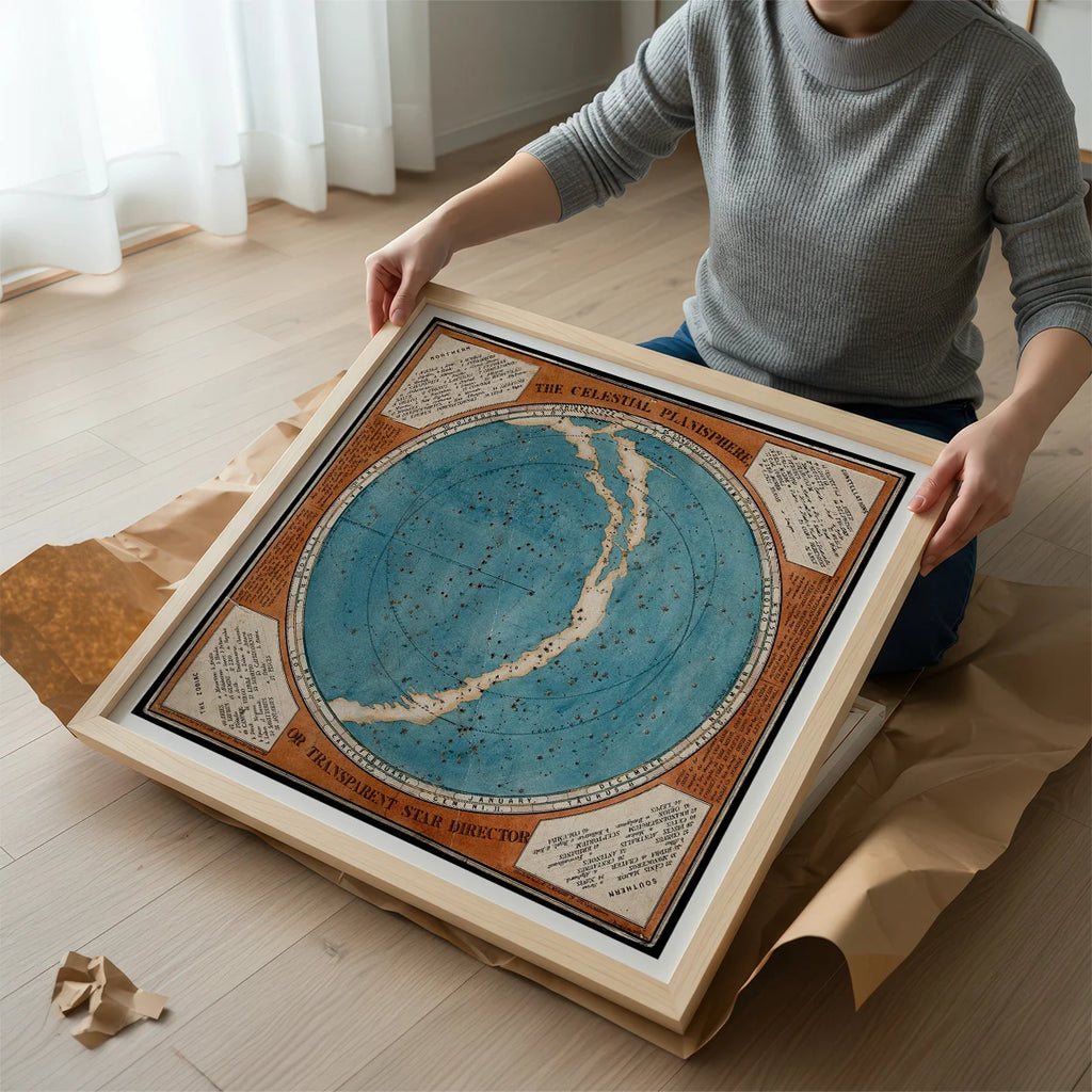 Planisfære - stjernekort - vintage astronomi – billede 2