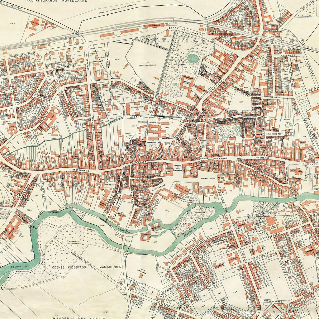Odense Kjøbstad Matrikelkort 1887 - Kort - 60×50 cm – billede 4