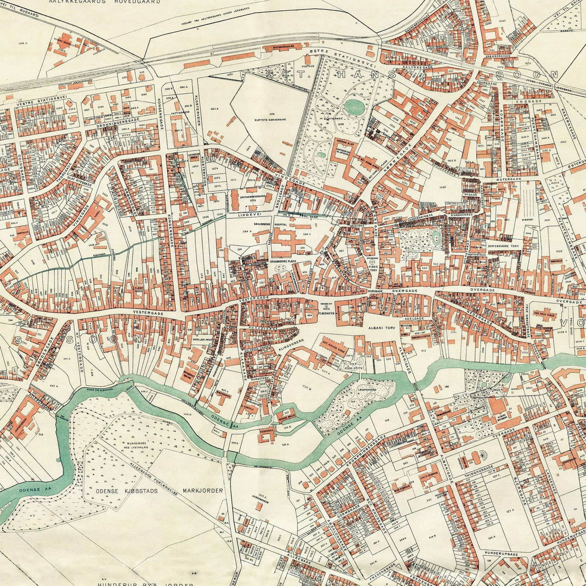 Odense Kjøbstad Matrikelkort 1887 - Kort - 60×50 cm – billede 4