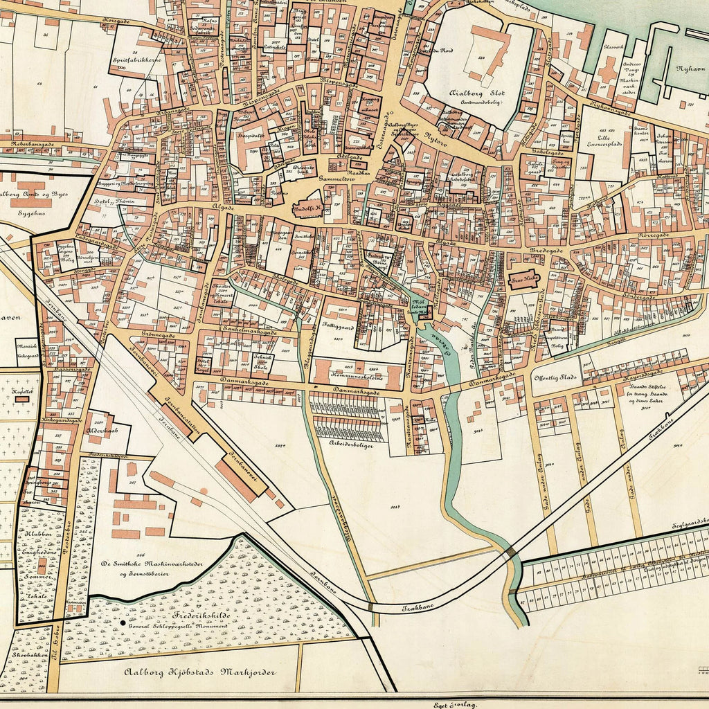 Situationskort over Aalborg Kjøbstad 1885 - Kort – billede 3