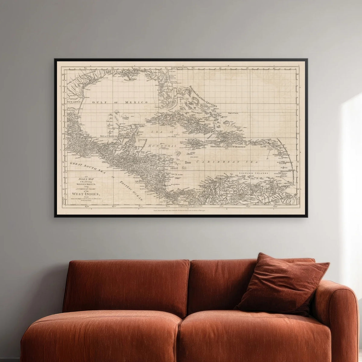 Chart West Indies 1775 - Atlas - 80×50 cm – billede 2