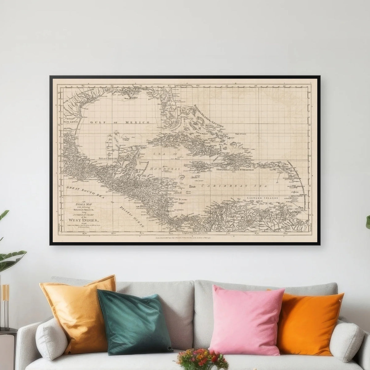 Chart West Indies 1775 - Atlas - 80×50 cm – billede 3