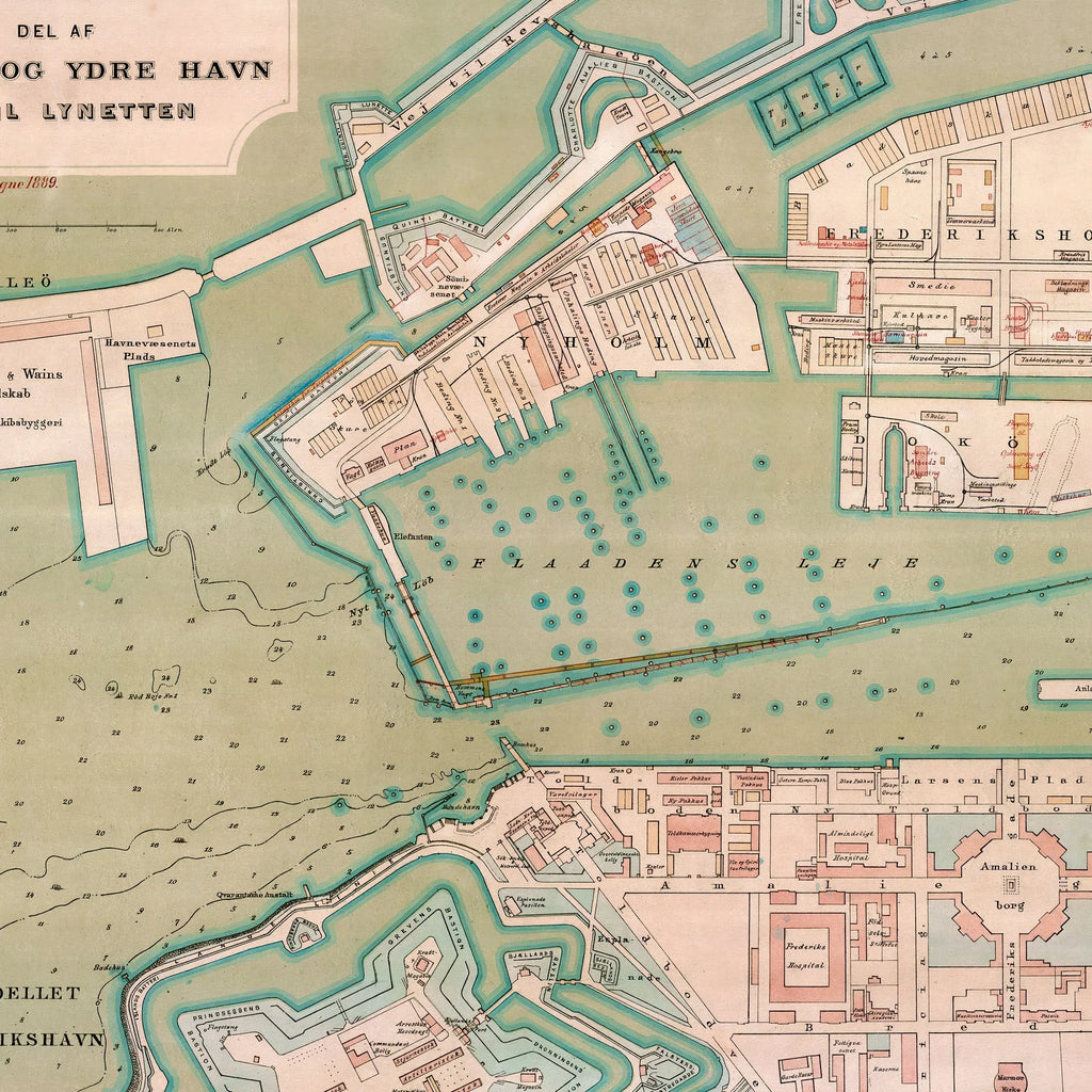 Orlogsværftet 1878 - Københavns Havn - Kort – billede 3