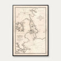 Øresund Sundet Danmark Sverige 1804 - Kort – billede 1