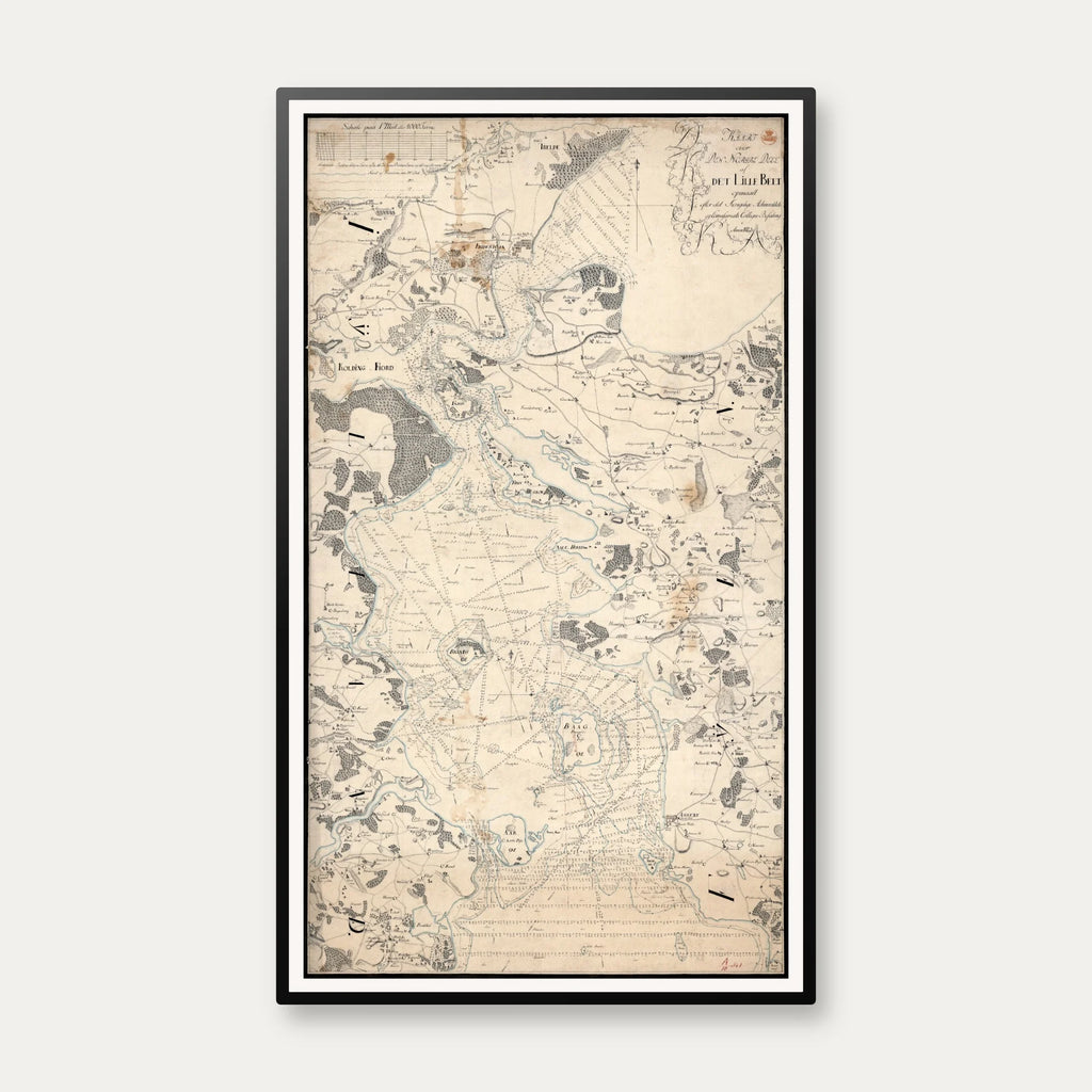 Nordlige del af Lillebælt 1803 - SøKort - 50×85 cm – billede 1