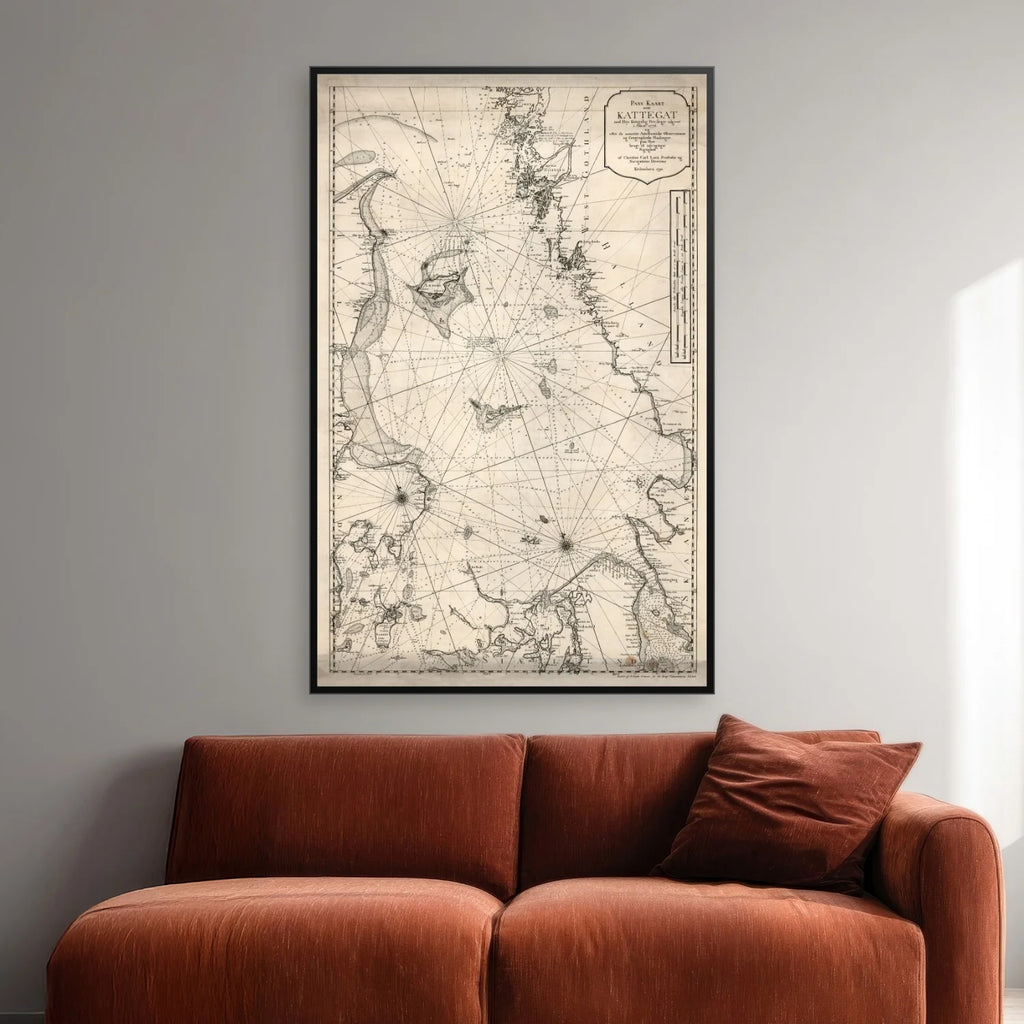 Kattegat 1790 - Søkort - 60×93 cm – billede 2
