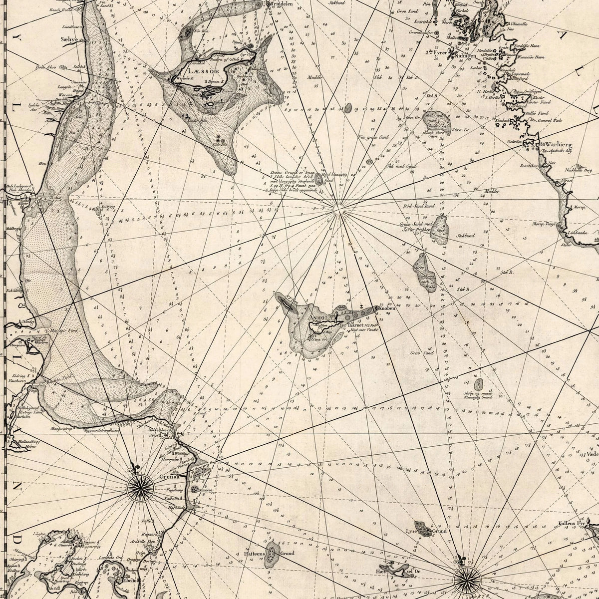 Kattegat 1790 - Søkort - 60×93 cm – billede 4