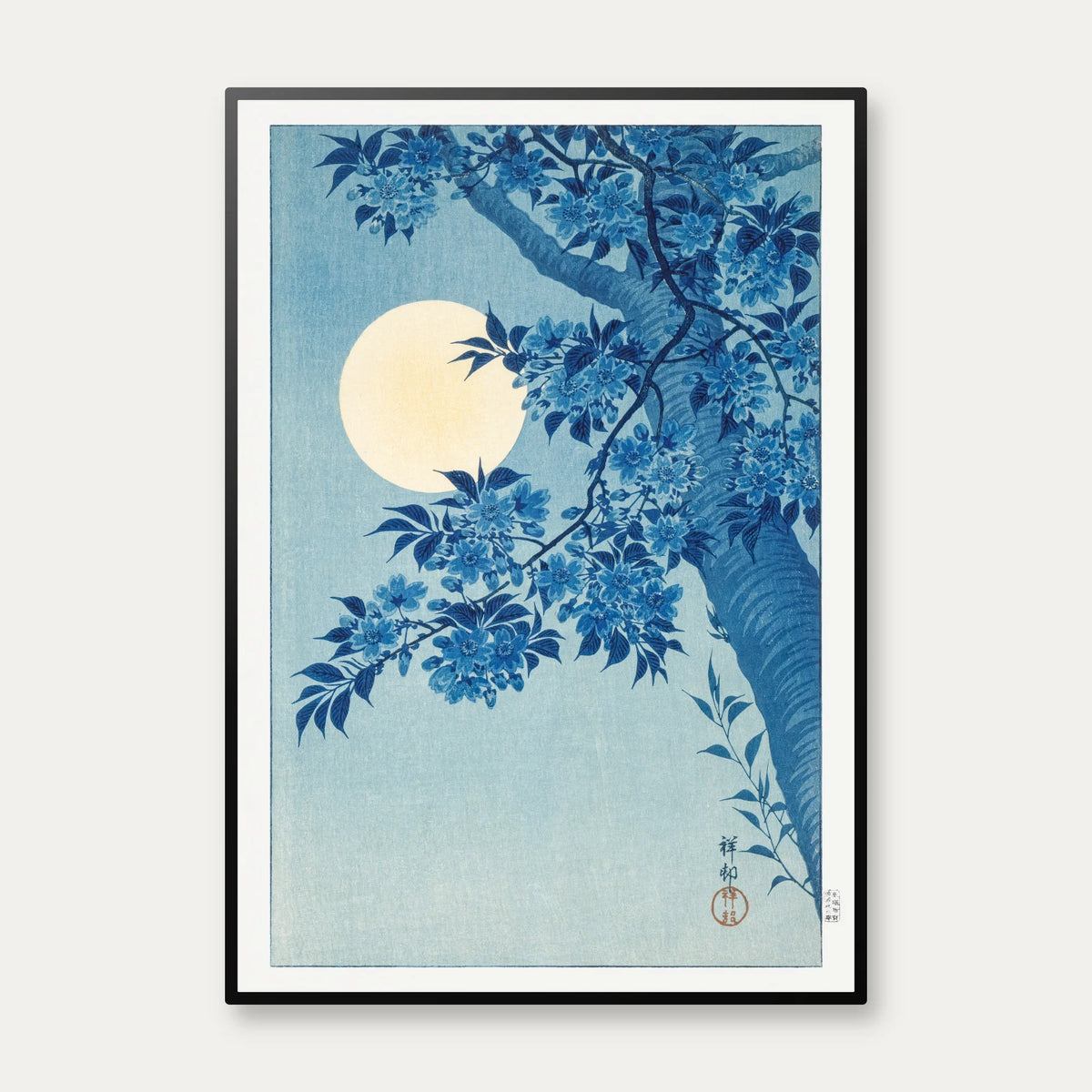 Blomstrende kirsebær i måneskin 1932 - Plakat – billede 1