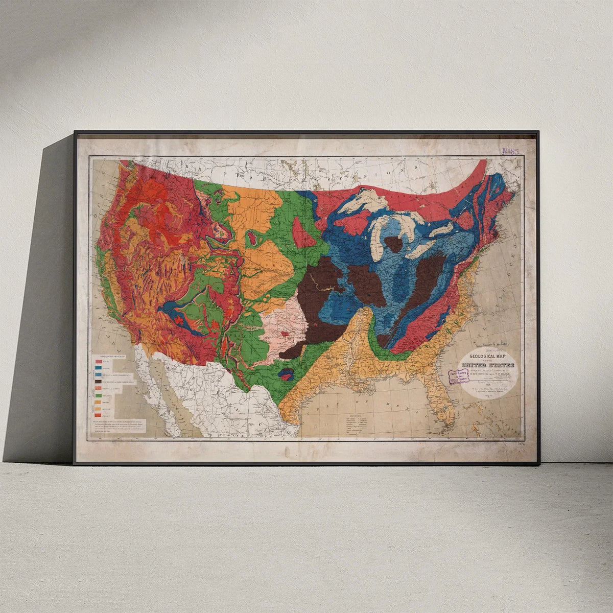 United States of America 1872 - Geologisk Kort – billede 2