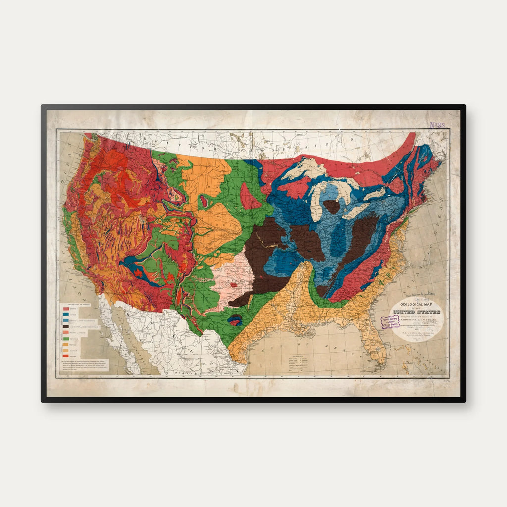 United States of America 1872 - Geologisk Kort – billede 1
