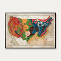 United States of America 1872 - Geologisk Kort – billede 1