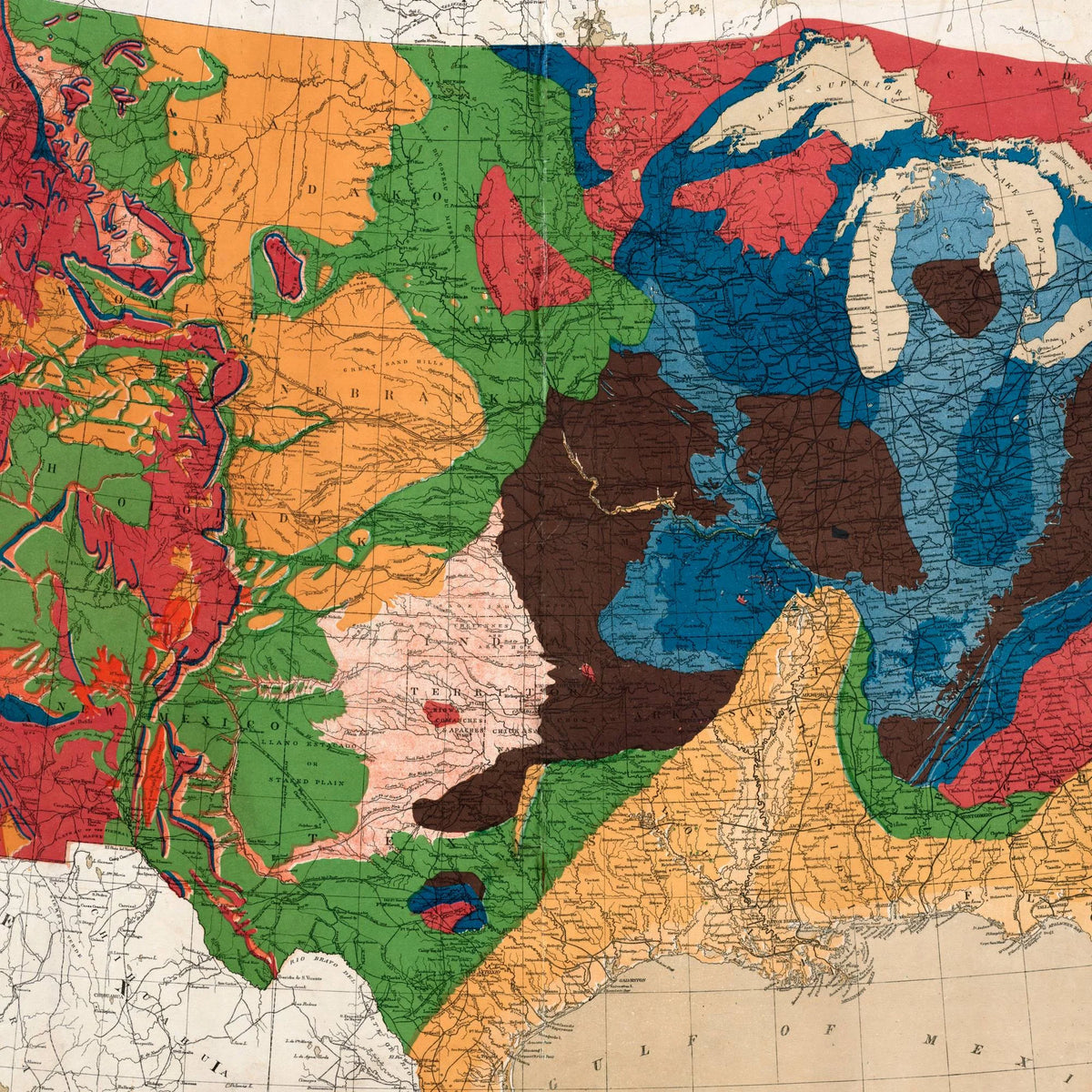 United States of America 1872 - Geologisk Kort – billede 3
