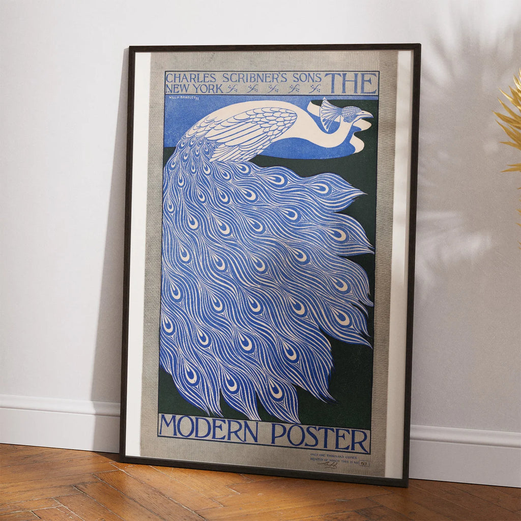 Classic Peacock Poster 1895 - Plakat – billede 2