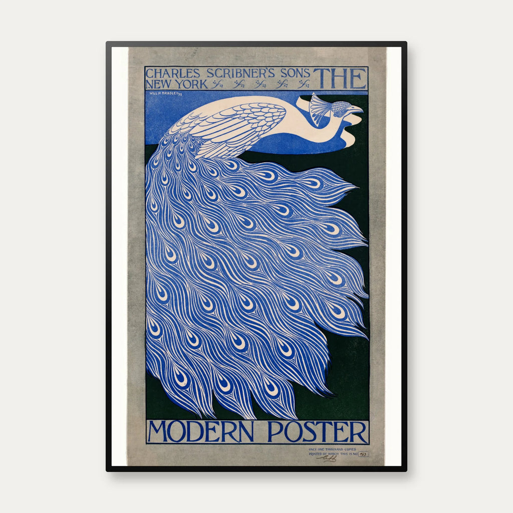 Classic Peacock Poster 1895 - Plakat – billede 1