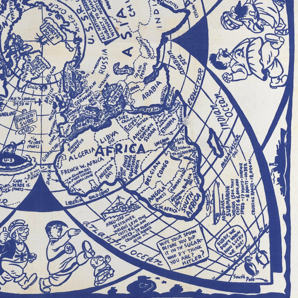 Verdenskortet 1941 - Kvadratisk plakat – billede 4