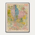 Kort over Madrid 1934 - Bykort - 50×62 cm – billede 1