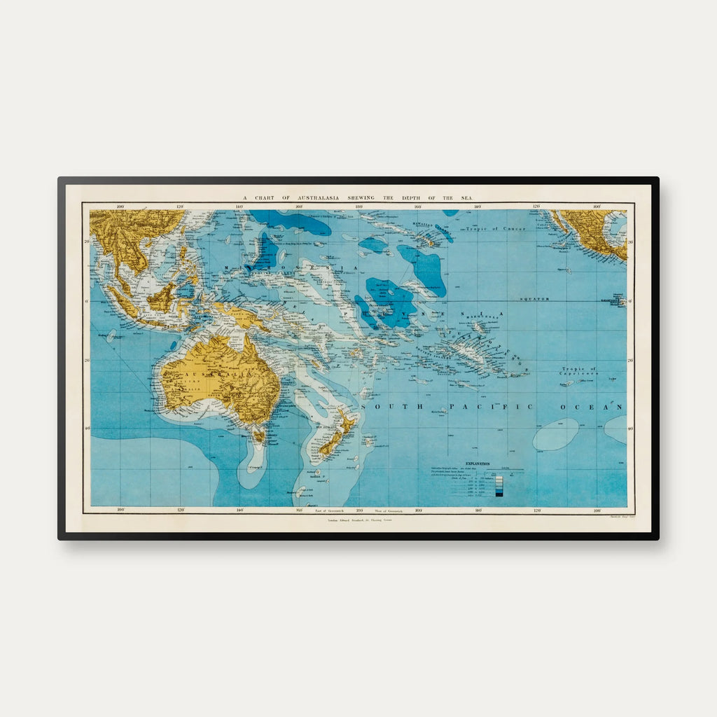 Kort over Australien 1878 - 80×48 cm – billede 1