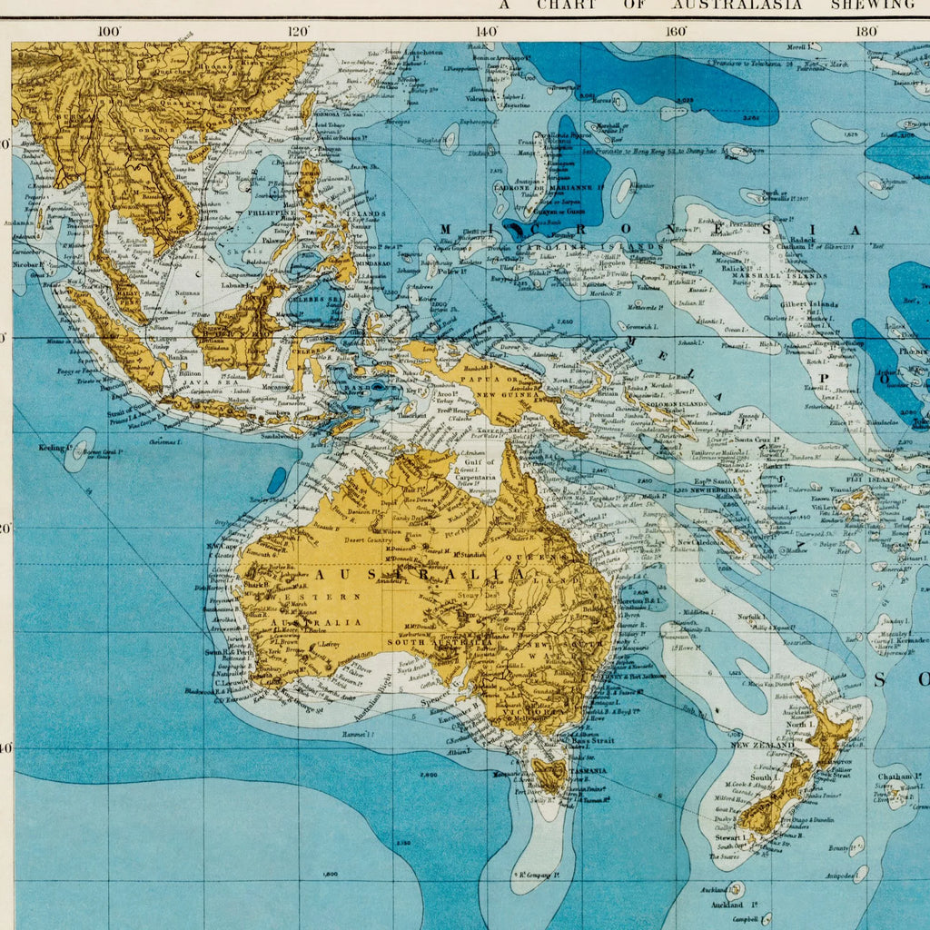 Kort over Australien 1878 - 80×48 cm – billede 4