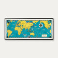 2. Verdenskrig Atlas 1945 - Verdenskort - 120×52 cm – billede 1