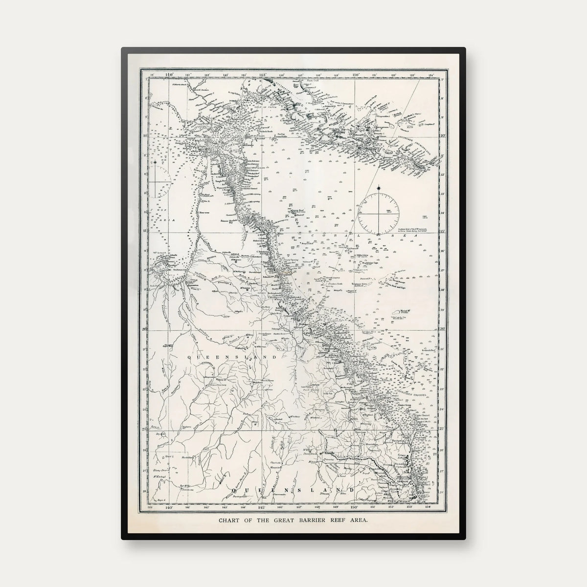 Great Barrier Reef 1873 - Søkort – billede 1